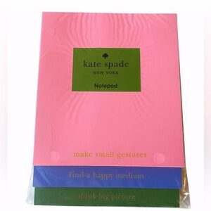 Kate Spade Pink, Blue, and Green Notepod Collection